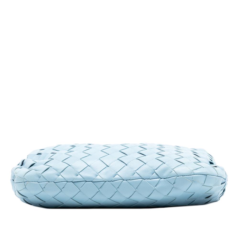 Bottega Veneta AB Bottega Veneta Blue Light Blue Nappa Leather Leather Mini Nappa Intrecciato Jodie Italy