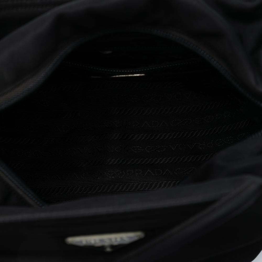 Prada B Prada Black Nylon Fabric Tessuto Tote Italy