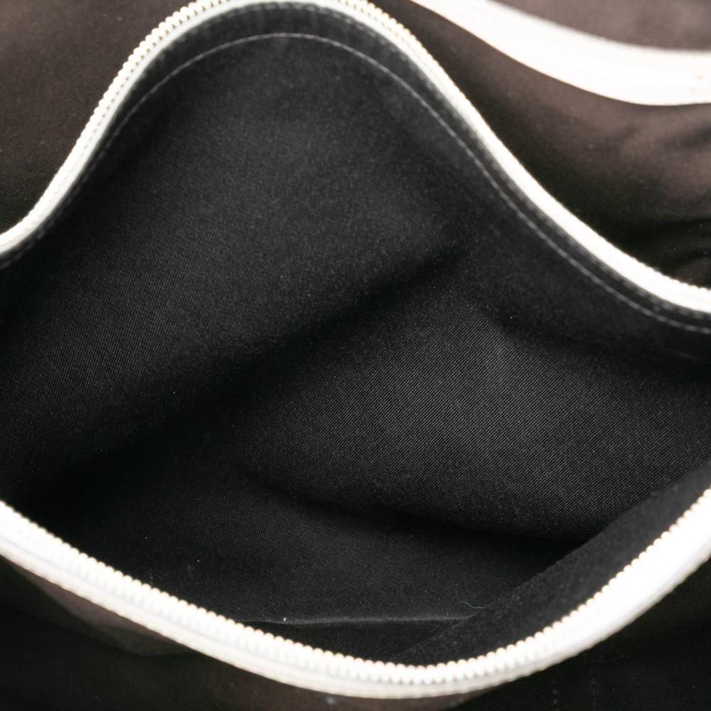 Gucci B Gucci Brown Beige with White Coated Canvas Fabric GG Supreme Joy Vertical Tote Italy