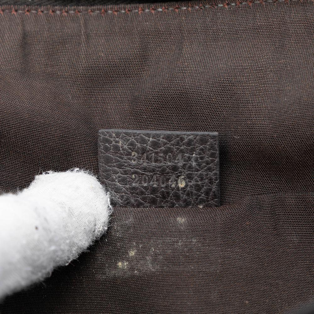 Gucci B Gucci Brown Dark Brown Canvas Fabric Mini GG Dome Satchel Italy