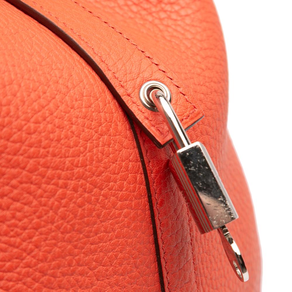 Hermès B Hermès Orange Red Orange Calf Leather Clemence Picotin Lock 26 France