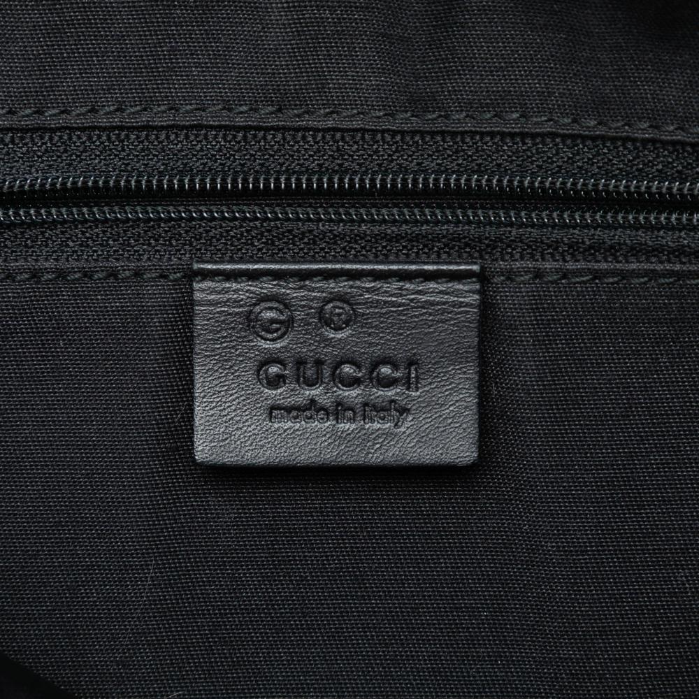 Gucci AB Gucci Gray Dark Gray Denim Fabric GG Charmy Boston Bag Italy