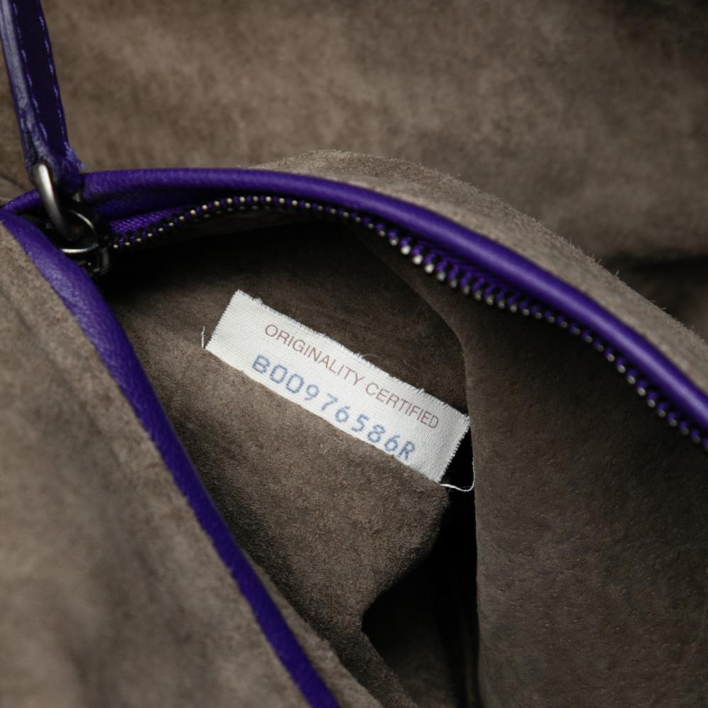 Bottega Veneta B Bottega Veneta Purple Dark Purple Nappa Leather Leather Nappa Intrecciato Convertible Tote Italy