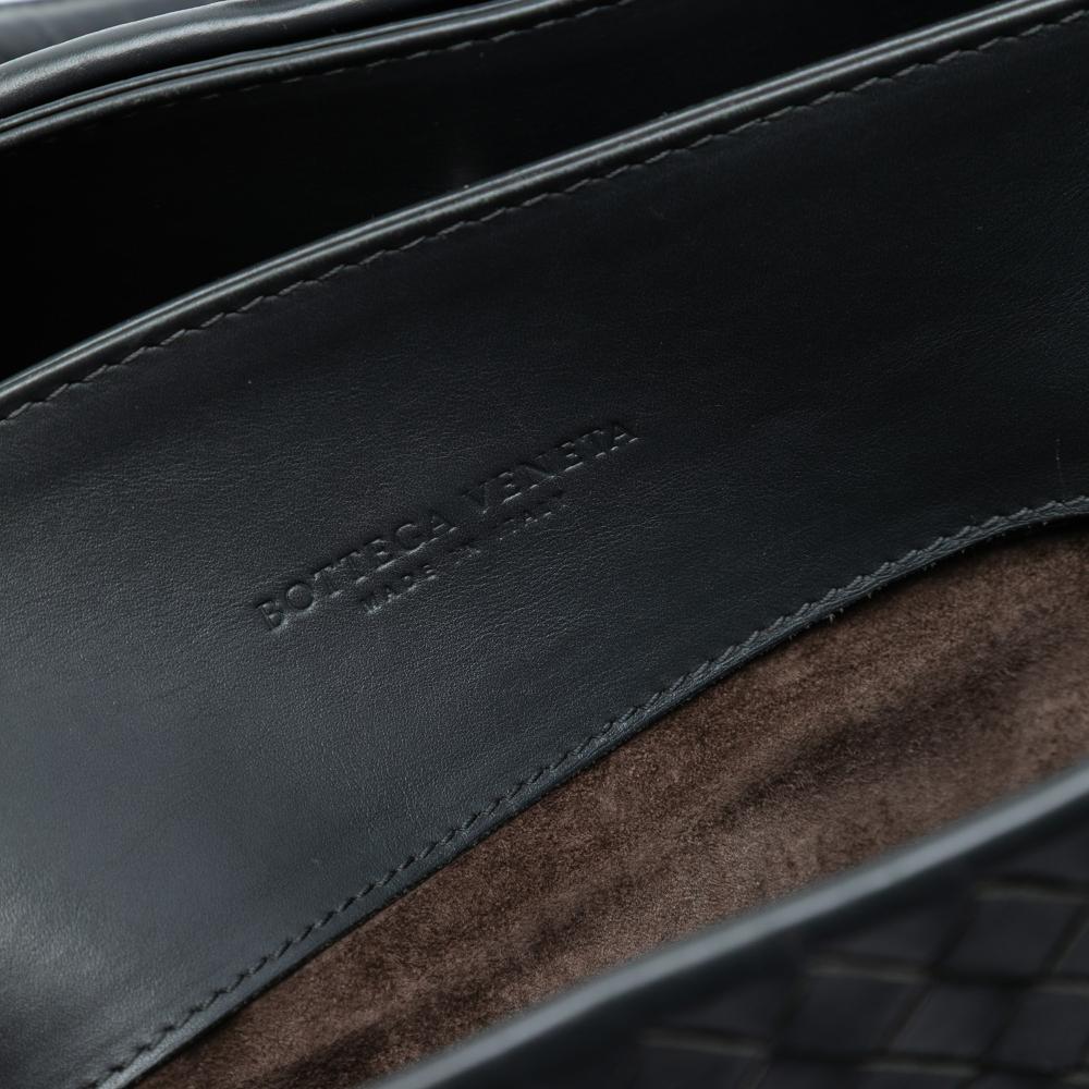 Bottega Veneta B Bottega Veneta Gray Dark Gray Nappa Leather Leather Medium Nappa Intrecciato Roma Tote Italy