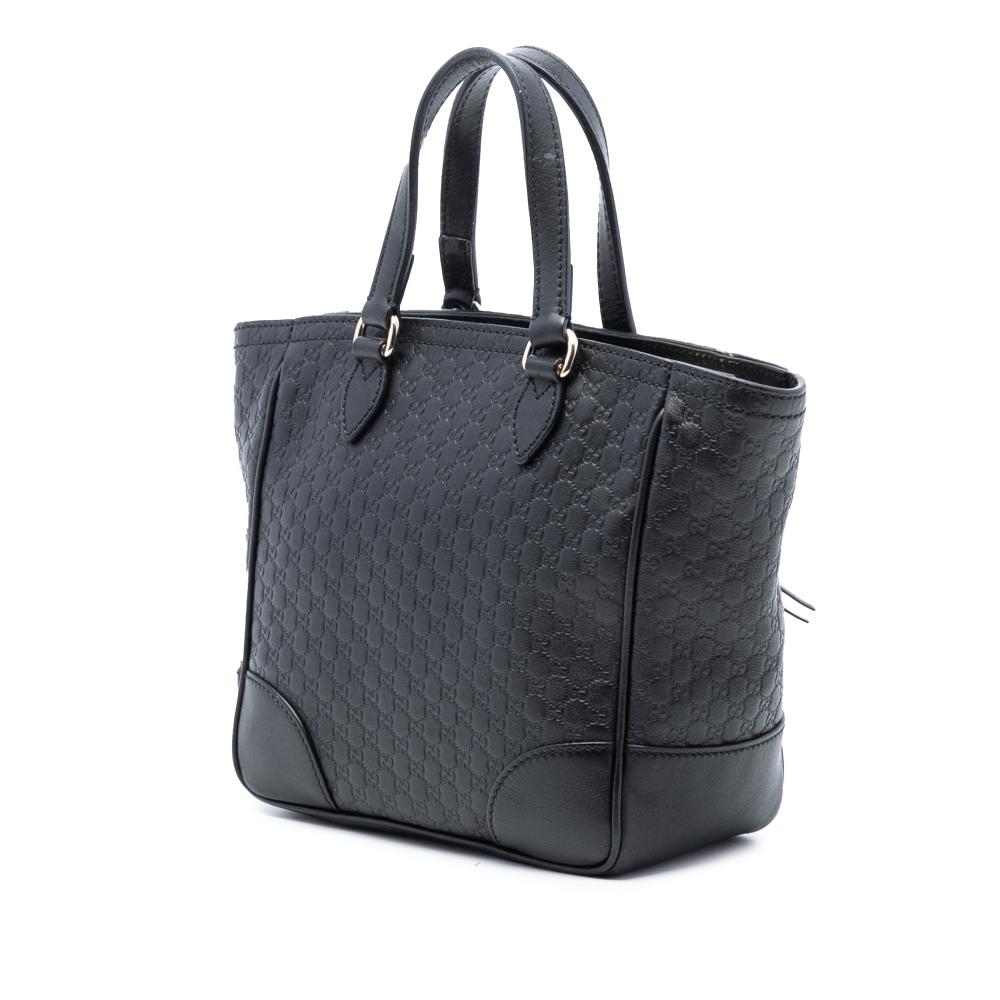 Gucci B Gucci Black Calf Leather Small Microguccissima Bree Satchel Italy