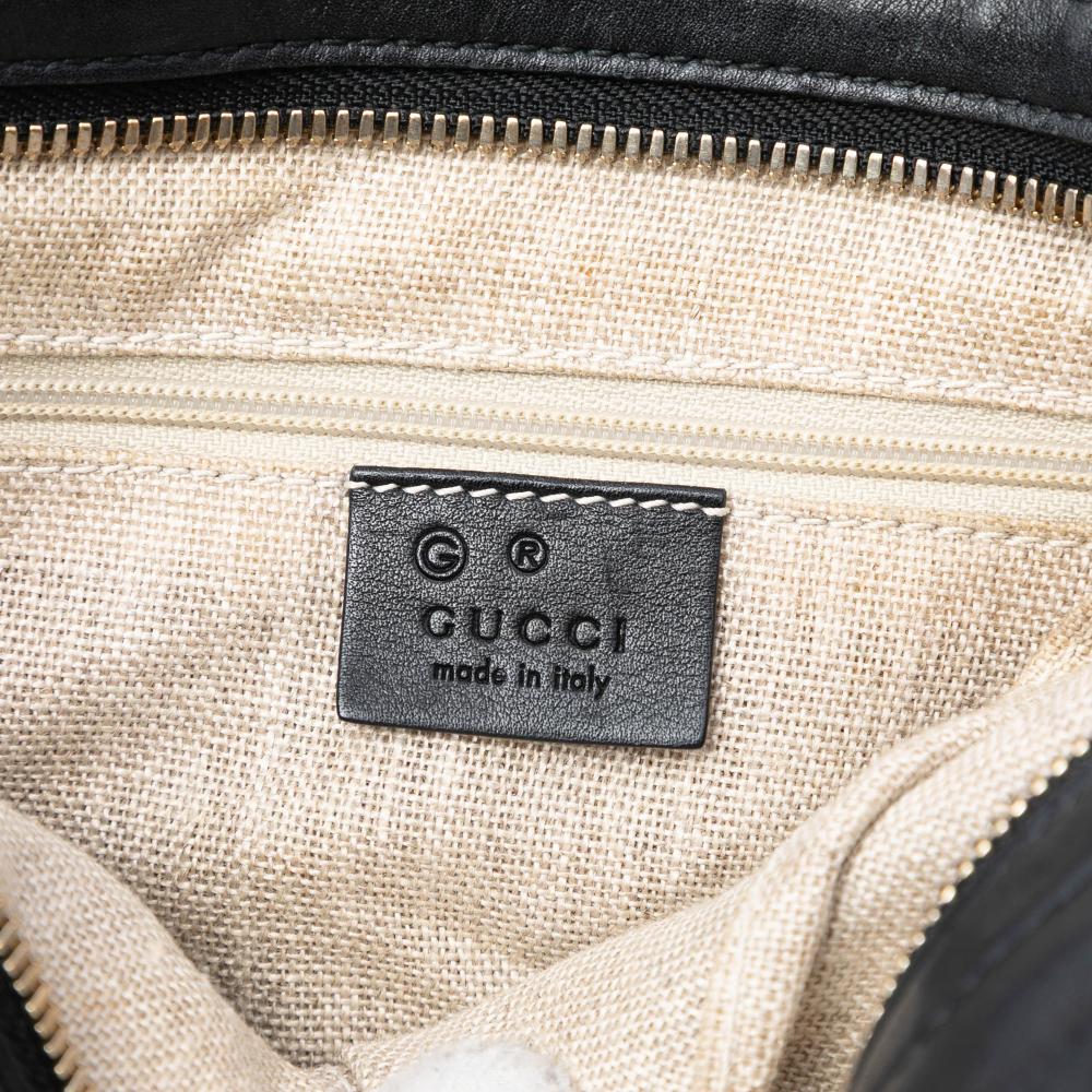 Gucci B Gucci Black Calf Leather Small Microguccissima Bree Satchel Italy