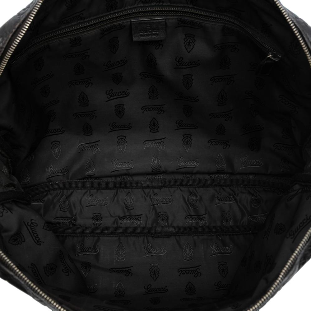 Gucci B Gucci Brown Dark Brown Calf Leather Guccissima Business Bag Italy