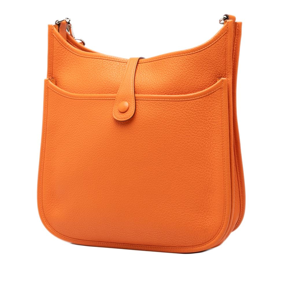 Hermès AB Hermès Orange Calf Leather Clemence Evelyne III 29 France