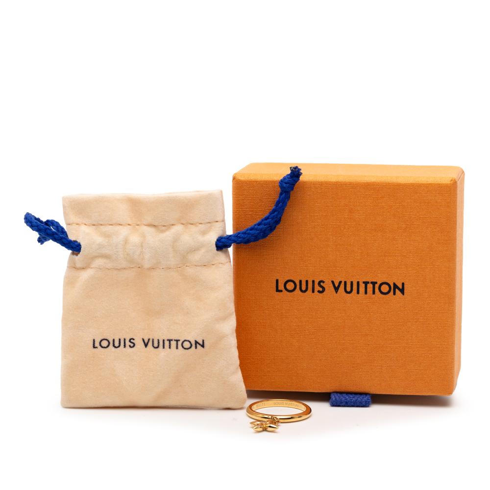 Louis Vuitton B Louis Vuitton Gold Gold Plated Metal Louisette Signature Ring Italy