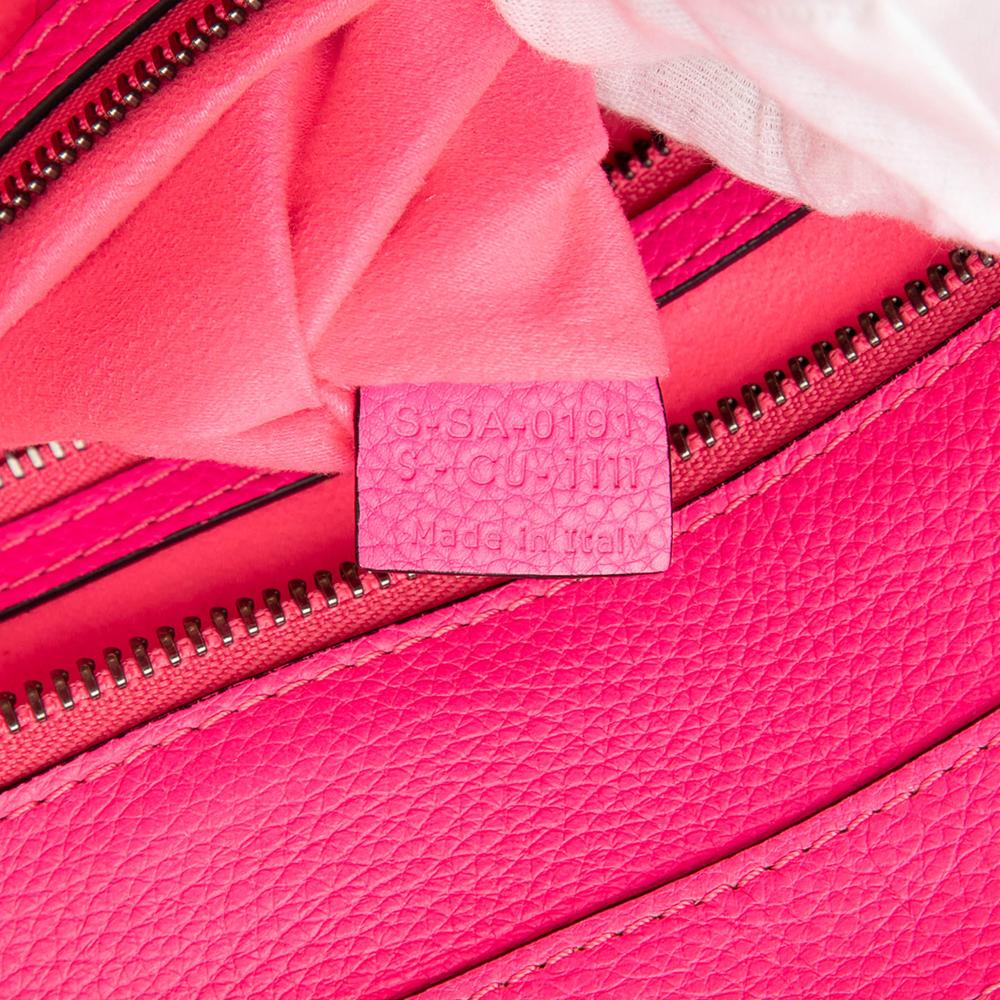 Celine B Celine Pink Hot Pink Calf Leather Mini Luggage Tote Italy