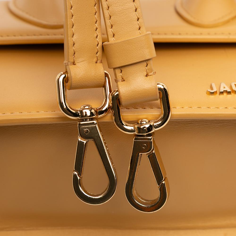 Jacquemus B Jacquemus Yellow Mustard Calf Leather Le Chiquito Moyen Italy