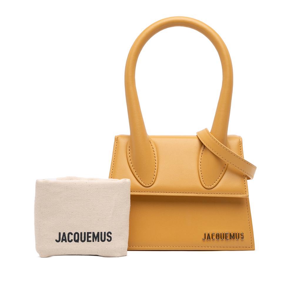 Jacquemus B Jacquemus Yellow Mustard Calf Leather Le Chiquito Moyen Italy