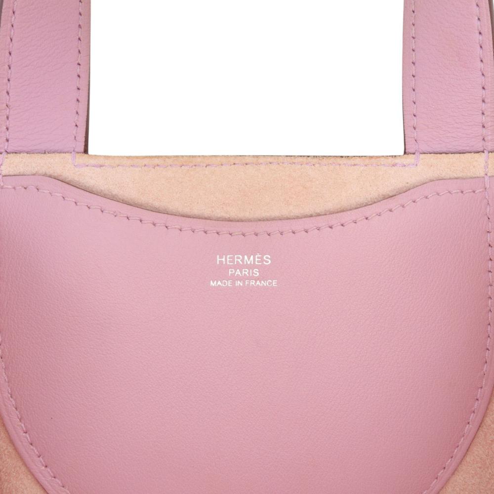 Hermès B Hermès Pink Light Pink Calf Leather Clemence and Swift In The Loop 18 France