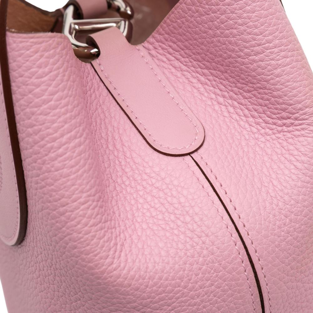 Hermès B Hermès Pink Light Pink Calf Leather Clemence and Swift In The Loop 18 France