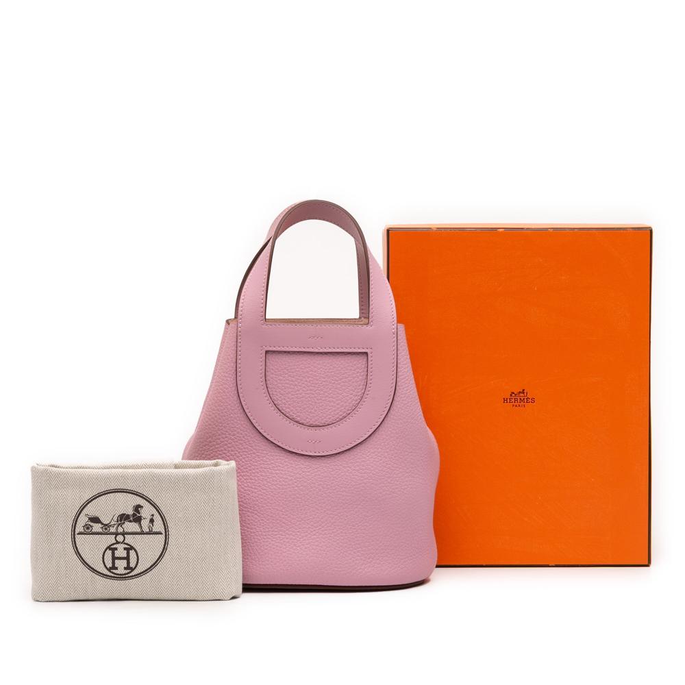 Hermès B Hermès Pink Light Pink Calf Leather Clemence and Swift In The Loop 18 France