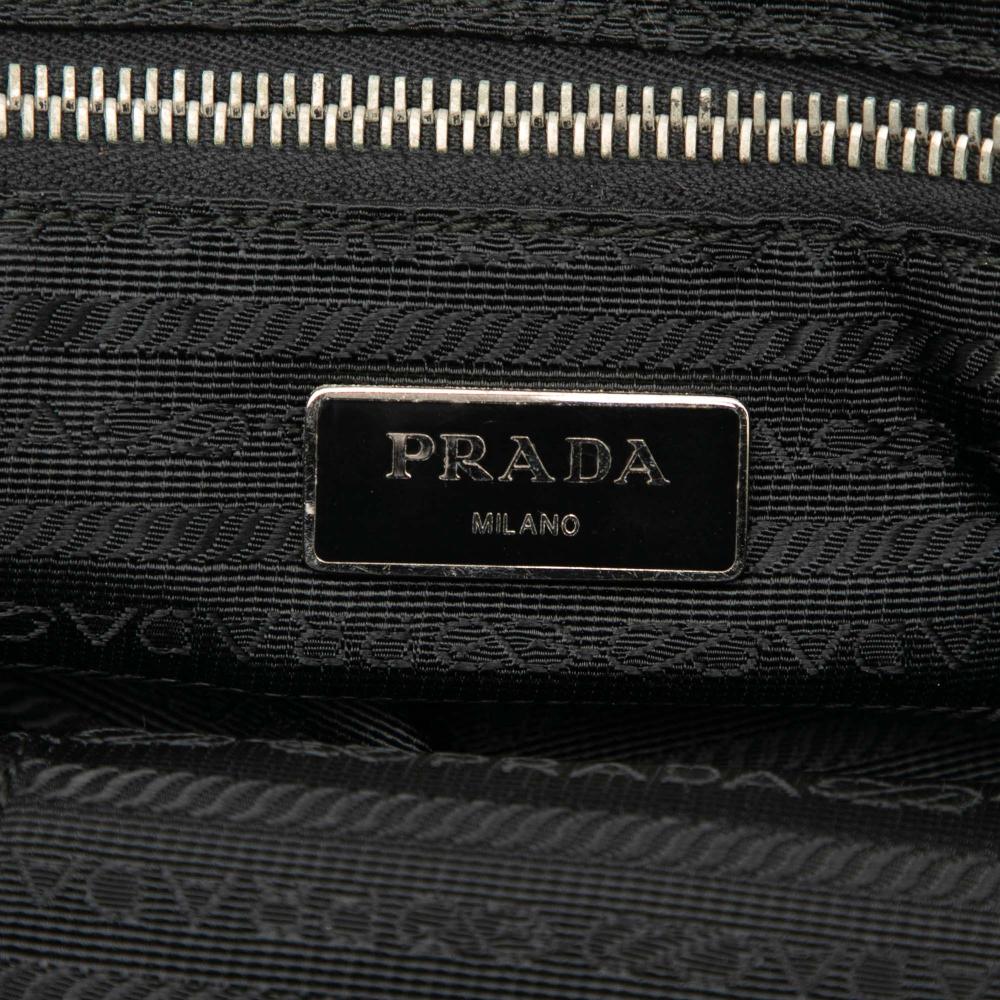 Prada B Prada Black Nylon Fabric Tessuto Tote Italy