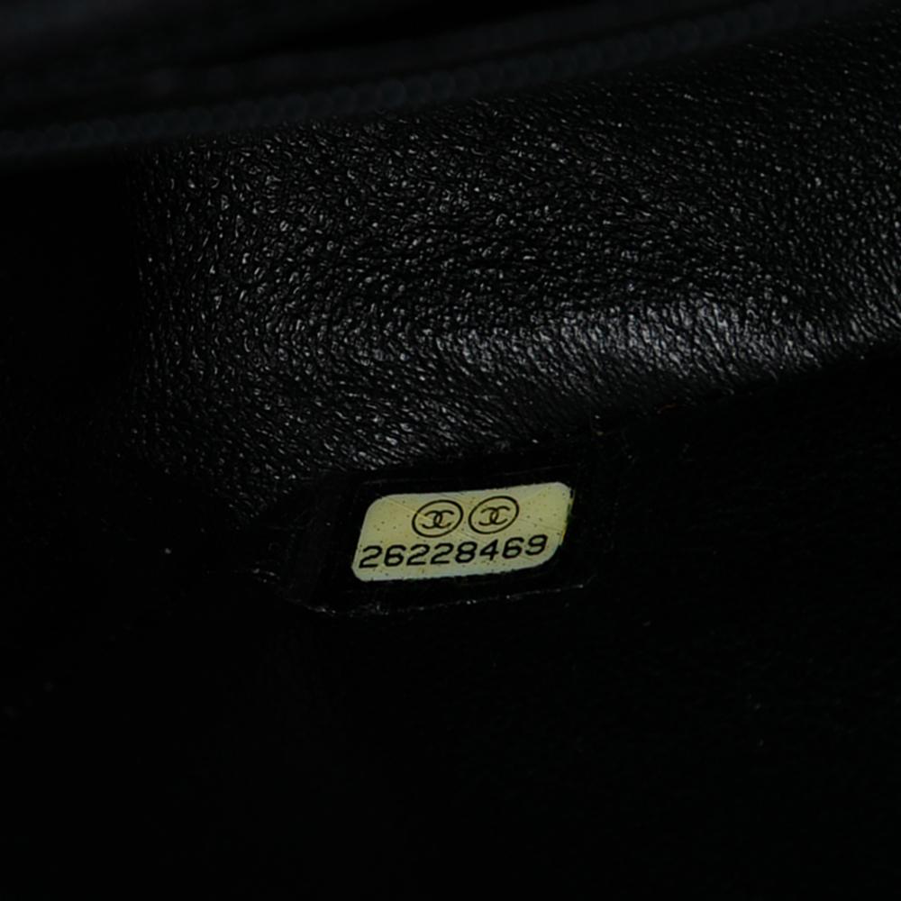 Chanel B Chanel Black Tweed Fabric Mini Rectangular Classic Braided Single Flap France