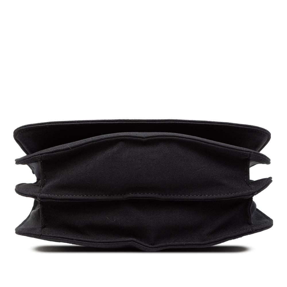 Prada B Prada Black Canvas Fabric Lucite Chain Shoulder Bag Italy