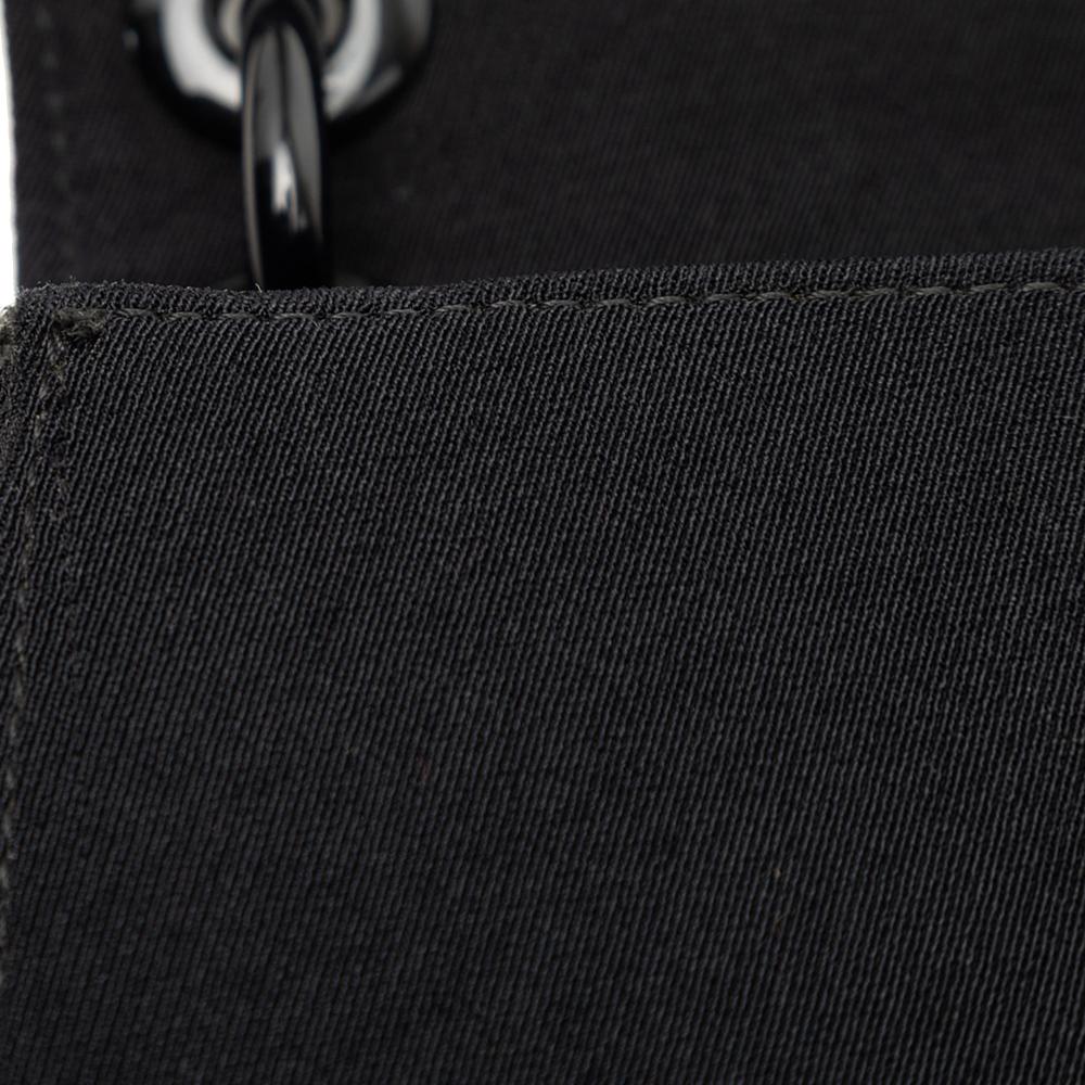 Prada B Prada Black Canvas Fabric Lucite Chain Shoulder Bag Italy