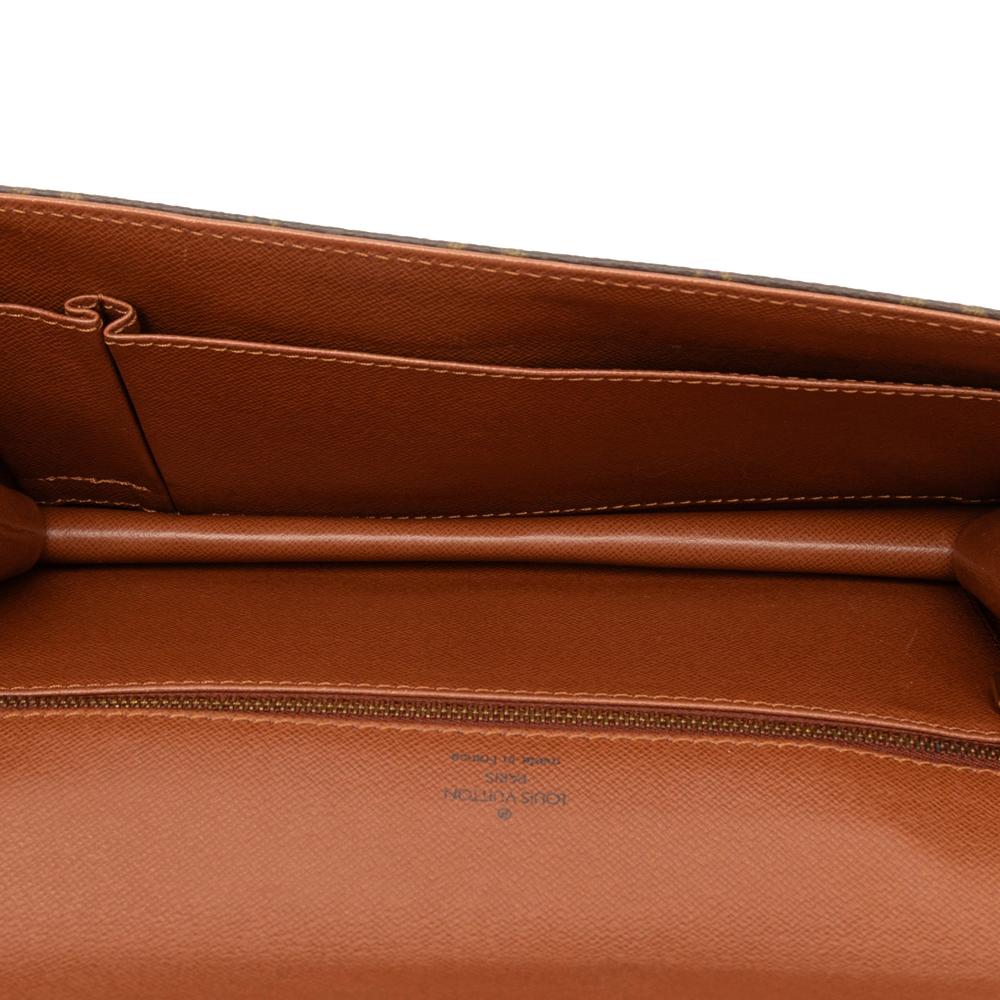 Louis Vuitton B Louis Vuitton Brown Monogram Canvas Fabric Monogram Pochette Dame GM France