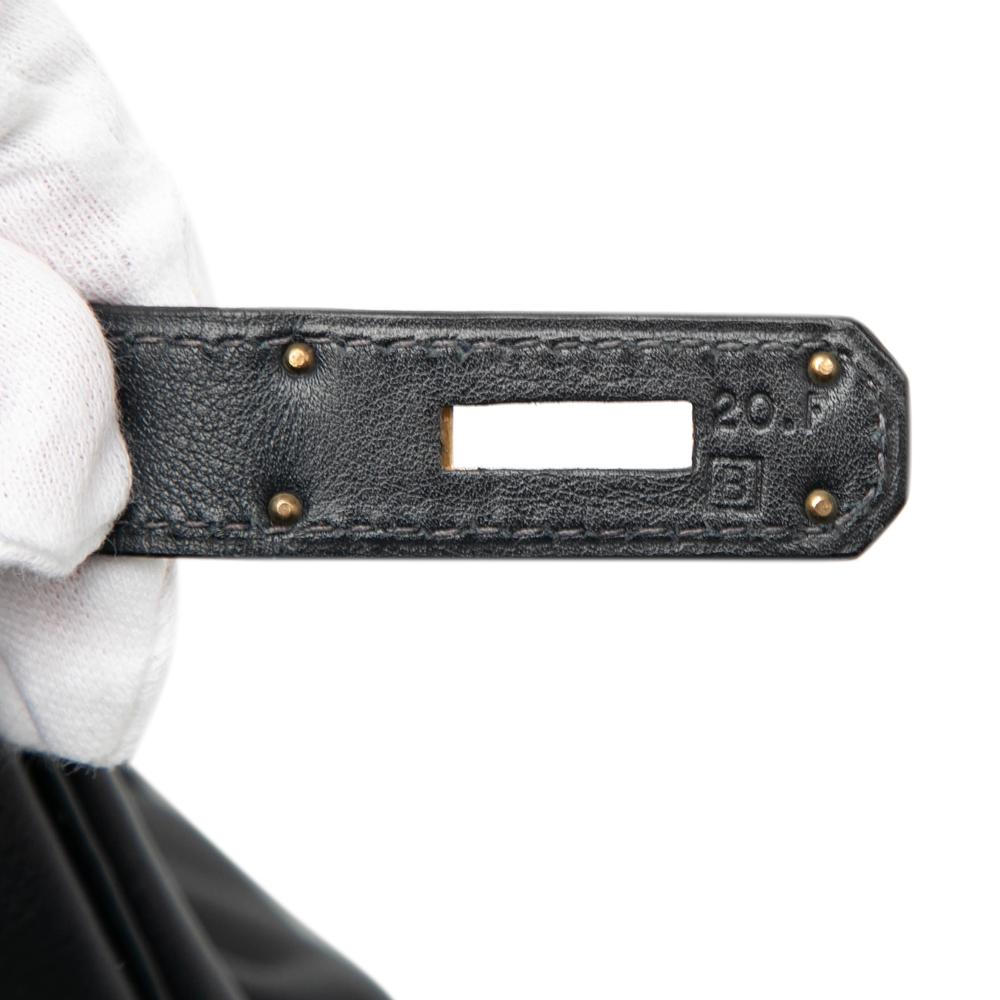 Hermès B Hermès Black Calf Leather Togo Kelly II Retourne 28 France