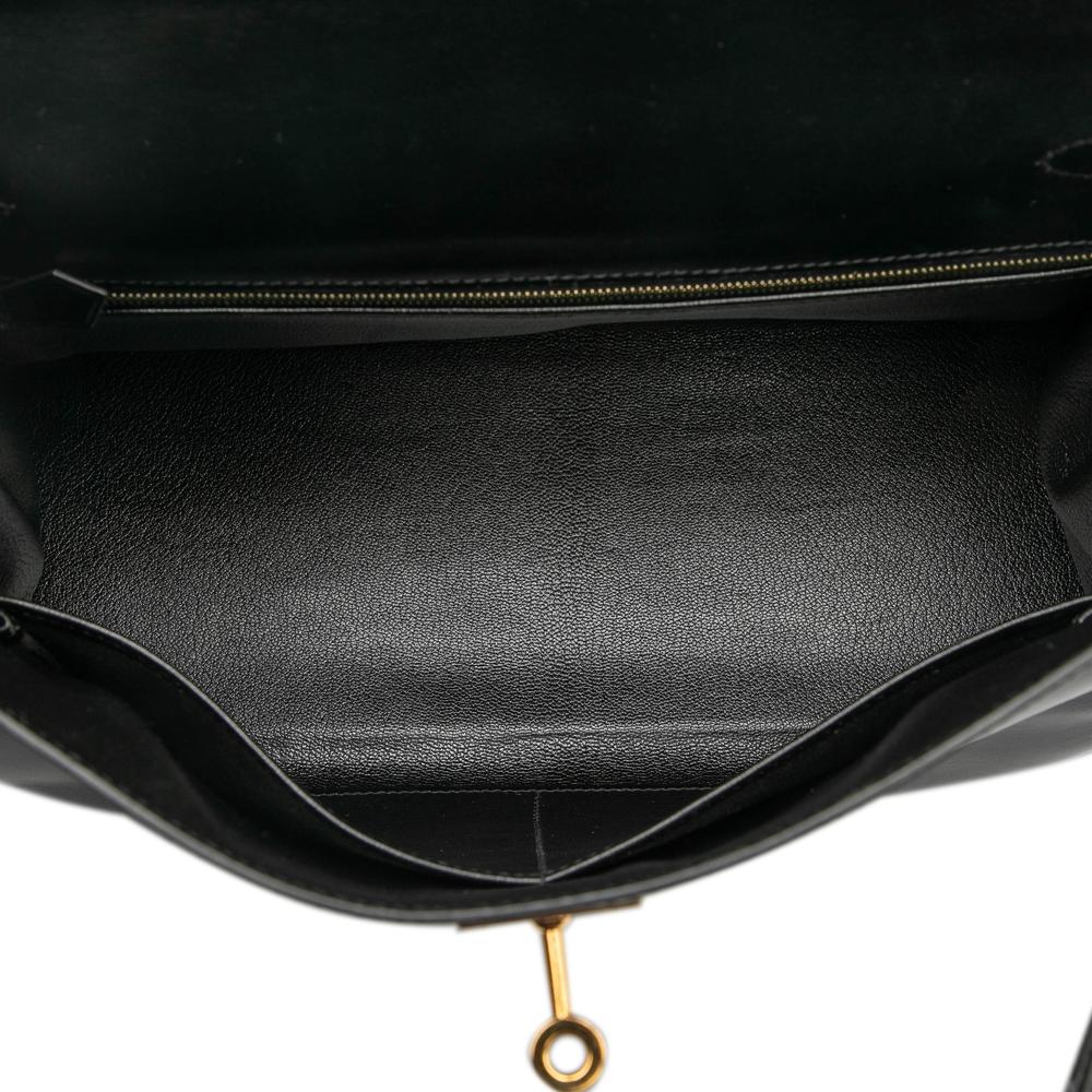 Hermès B Hermès Black Calf Leather Box Kelly Retourne 32 France