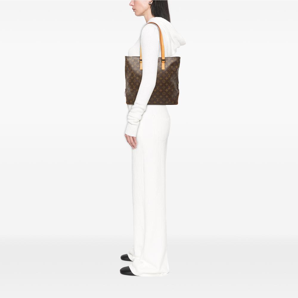 Louis Vuitton B Louis Vuitton Brown Monogram Canvas Fabric Monogram Cabas Mezzo France