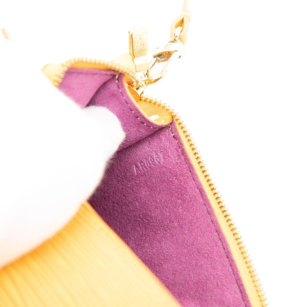 Louis Vuitton AB Louis Vuitton Yellow Epi Leather Leather Epi Pochette Accessoires France