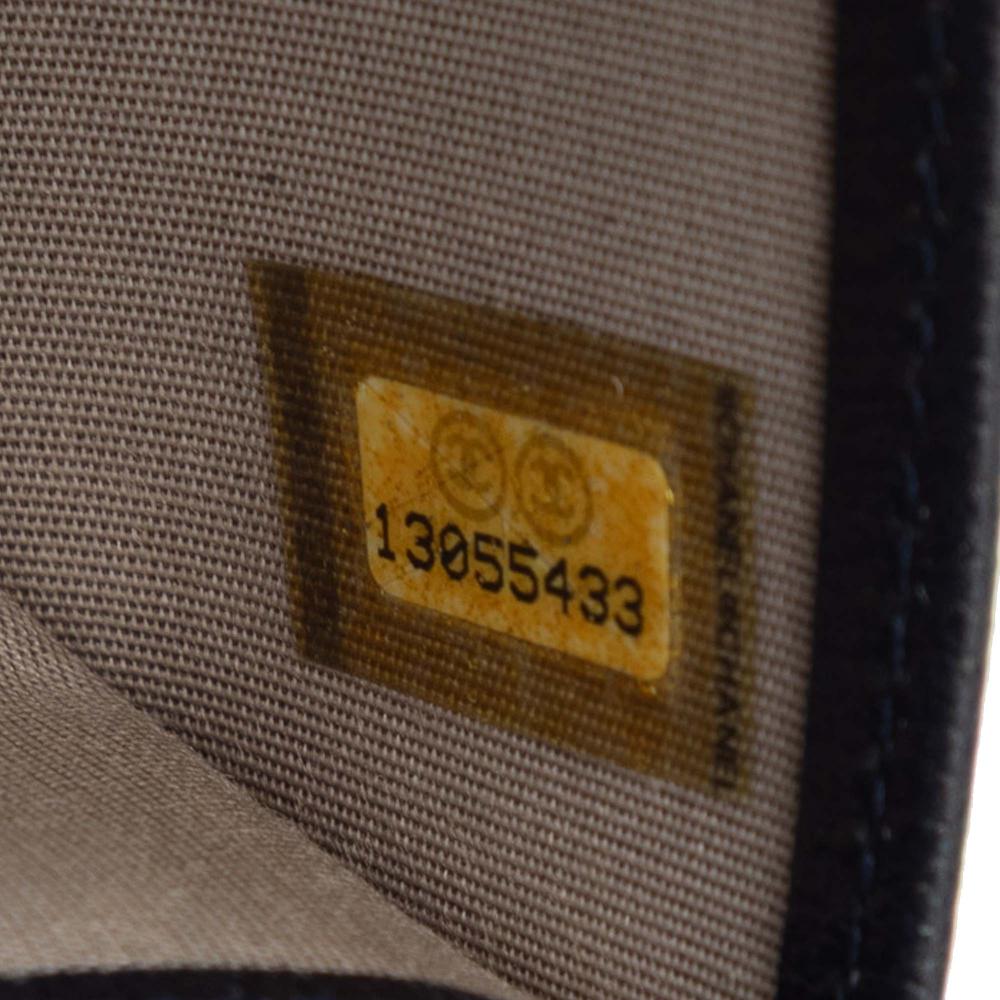 Chanel AB Chanel Black Calf Leather CC skin Camellia Long Wallet France