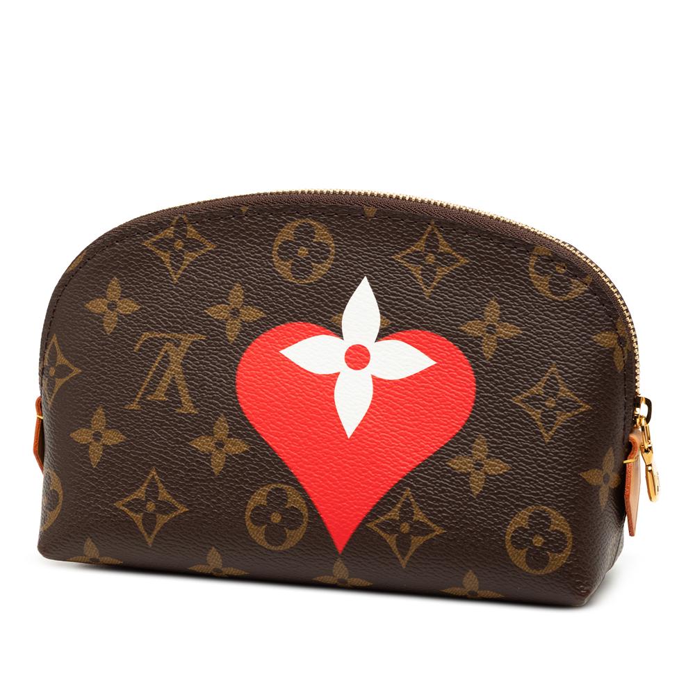 Louis Vuitton AB Louis Vuitton Brown Monogram Canvas Fabric Monogram Game On Cosmetic Pouch France