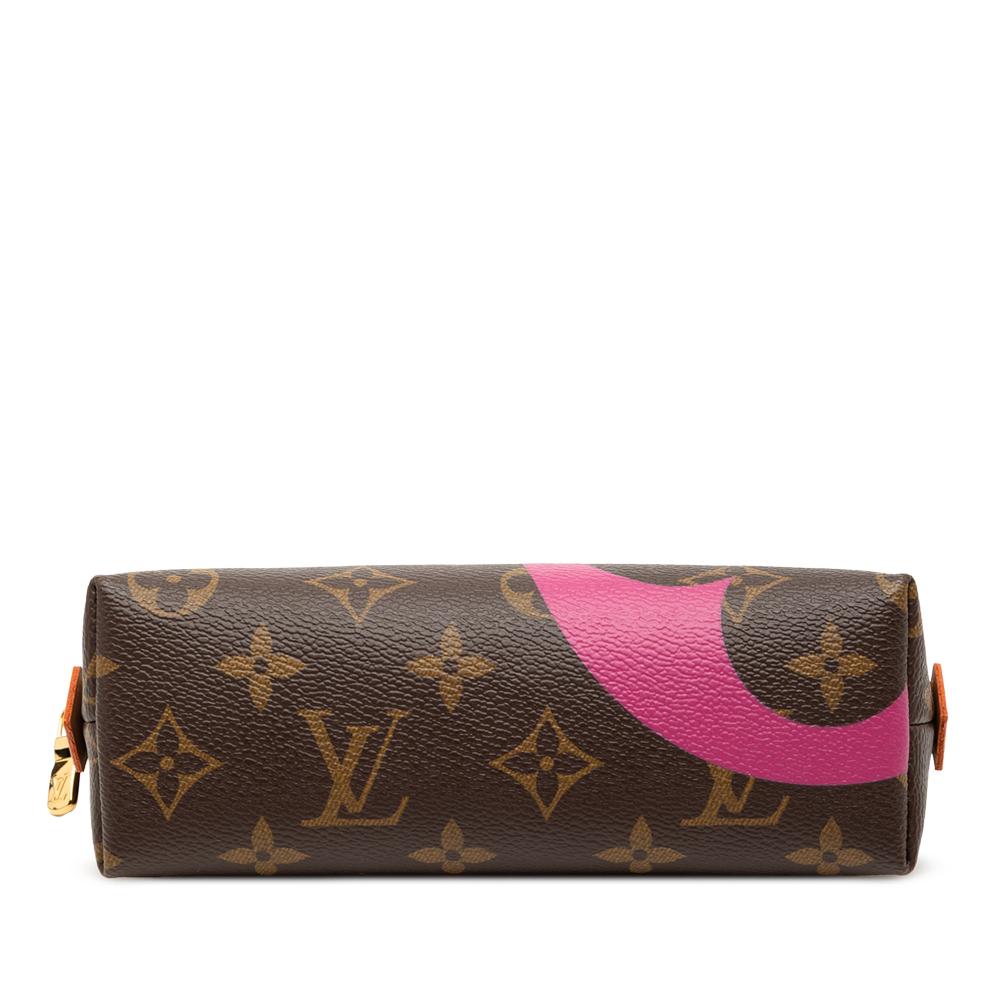 Louis Vuitton AB Louis Vuitton Brown Monogram Canvas Fabric Monogram Game On Cosmetic Pouch France