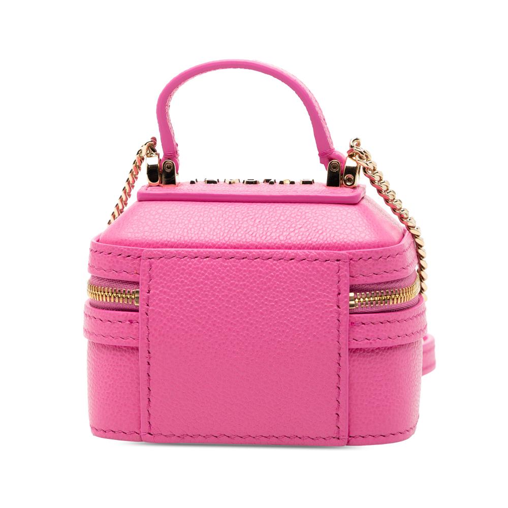 Bvlgari AB Bvlgari Pink Calf Leather Mini Serpenti Forever Vanity Bag Italy
