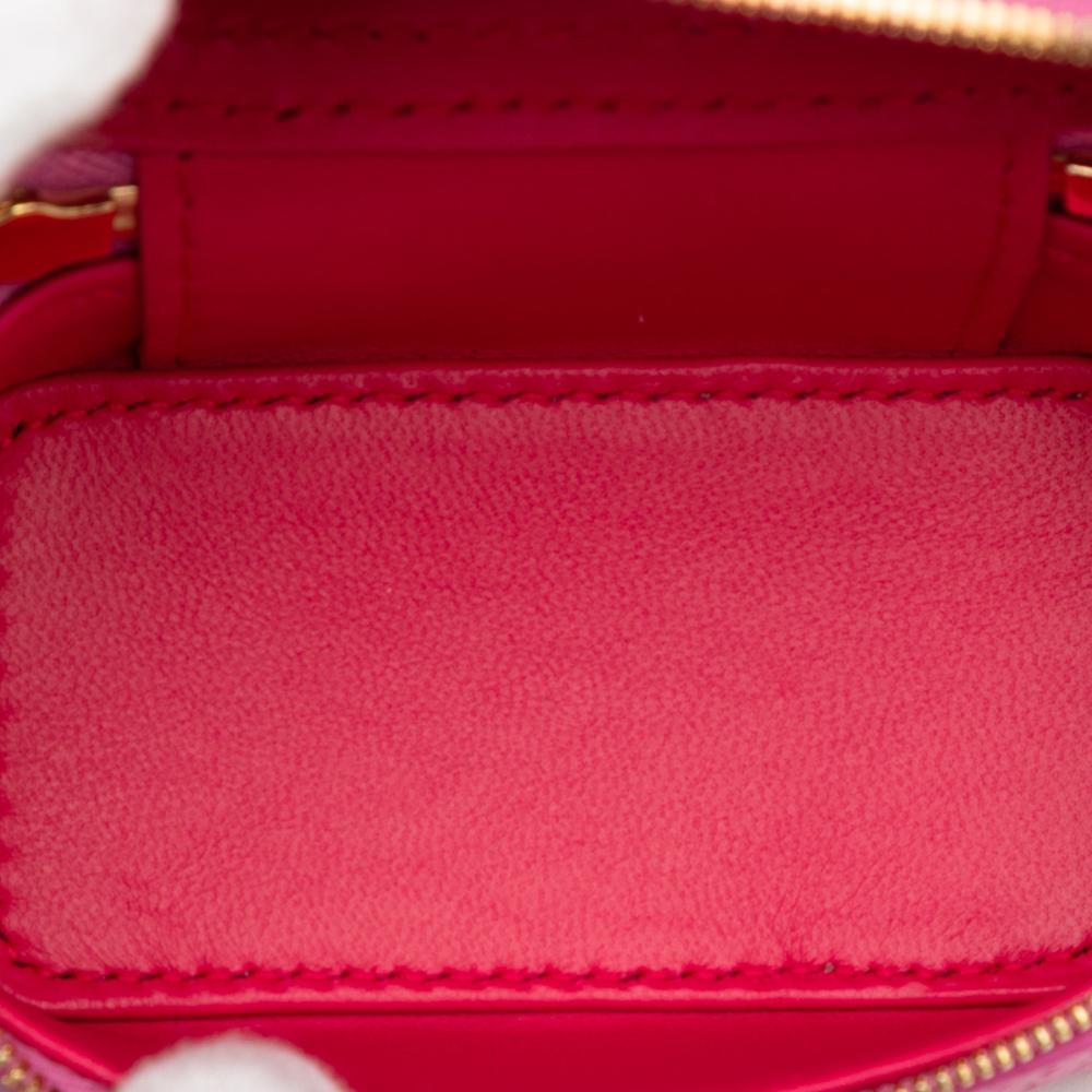 Bvlgari AB Bvlgari Pink Calf Leather Mini Serpenti Forever Vanity Bag Italy