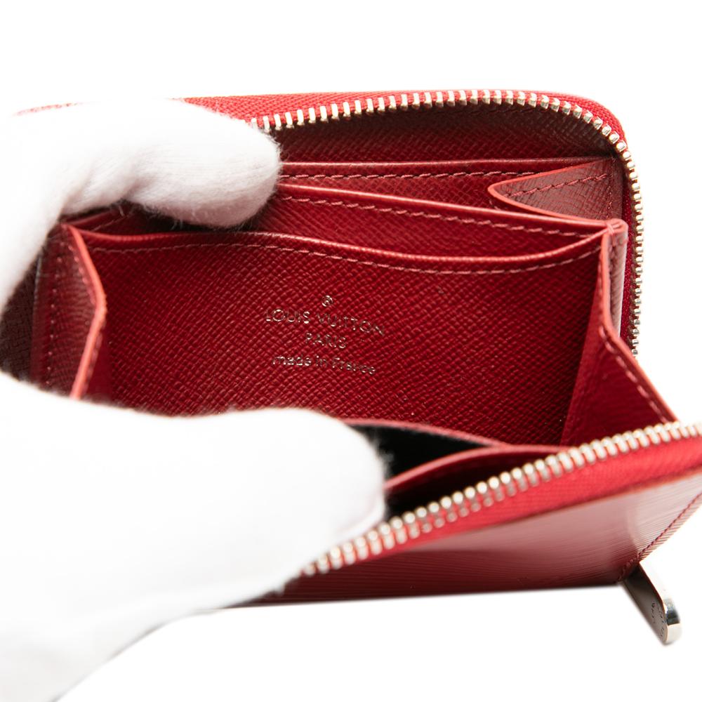 Louis Vuitton B Louis Vuitton Red Epi Leather Leather Epi Zippy Coin Purse France