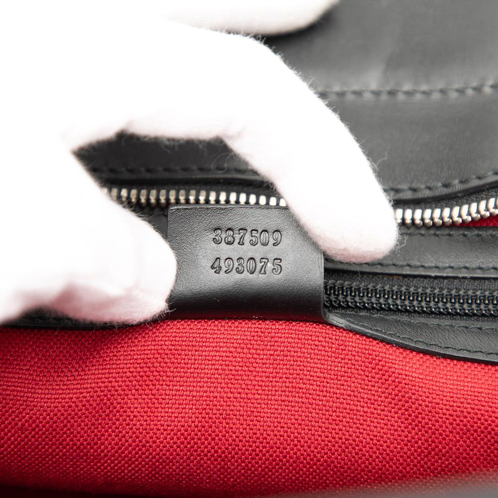 Gucci B Gucci Brown Beige Coated Canvas Fabric GG Supreme Web Dome Top Handle Bag Italy