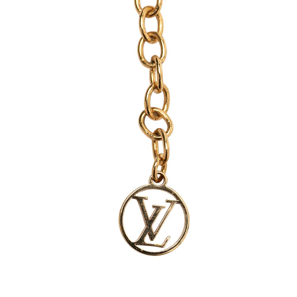 Louis Vuitton B Louis Vuitton Gold Gold Plated Metal LV and Me Letter M Pendant Necklace Italy