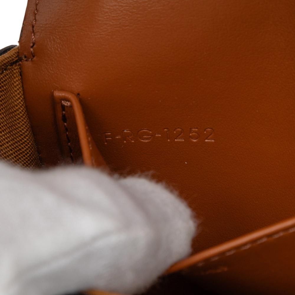 Celine AB Celine Brown Dark Brown Coated Canvas Fabric Mini Triomphe Triomphe Crossbody Italy