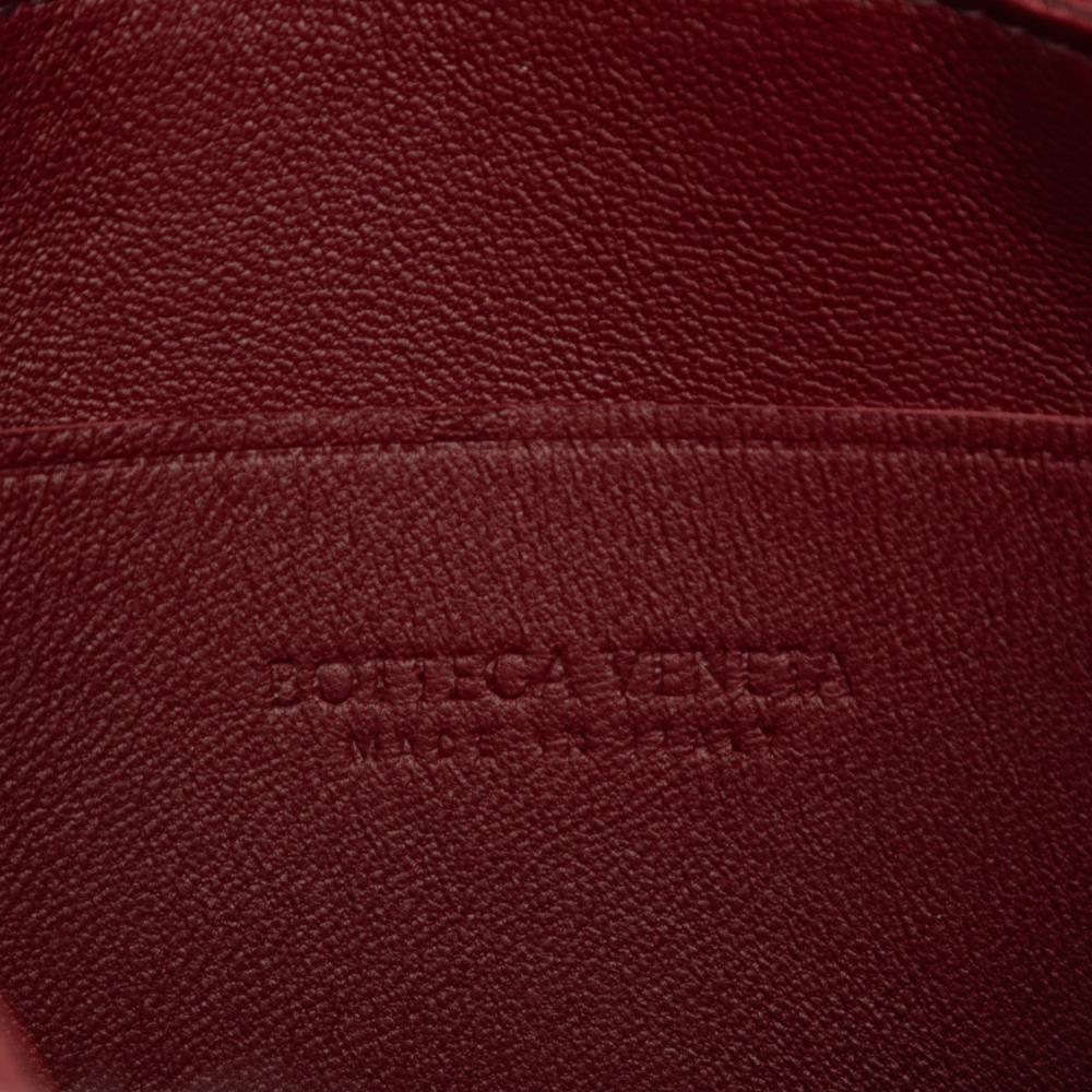 Bottega Veneta Red Bordeaux Nappa Leather Leather Candy Nappa Intrecciato Cassette Crossbody Italy