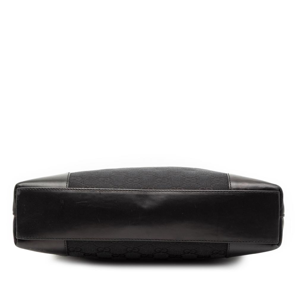 Gucci B Gucci Black Canvas Fabric GG Shoulder Bag Italy