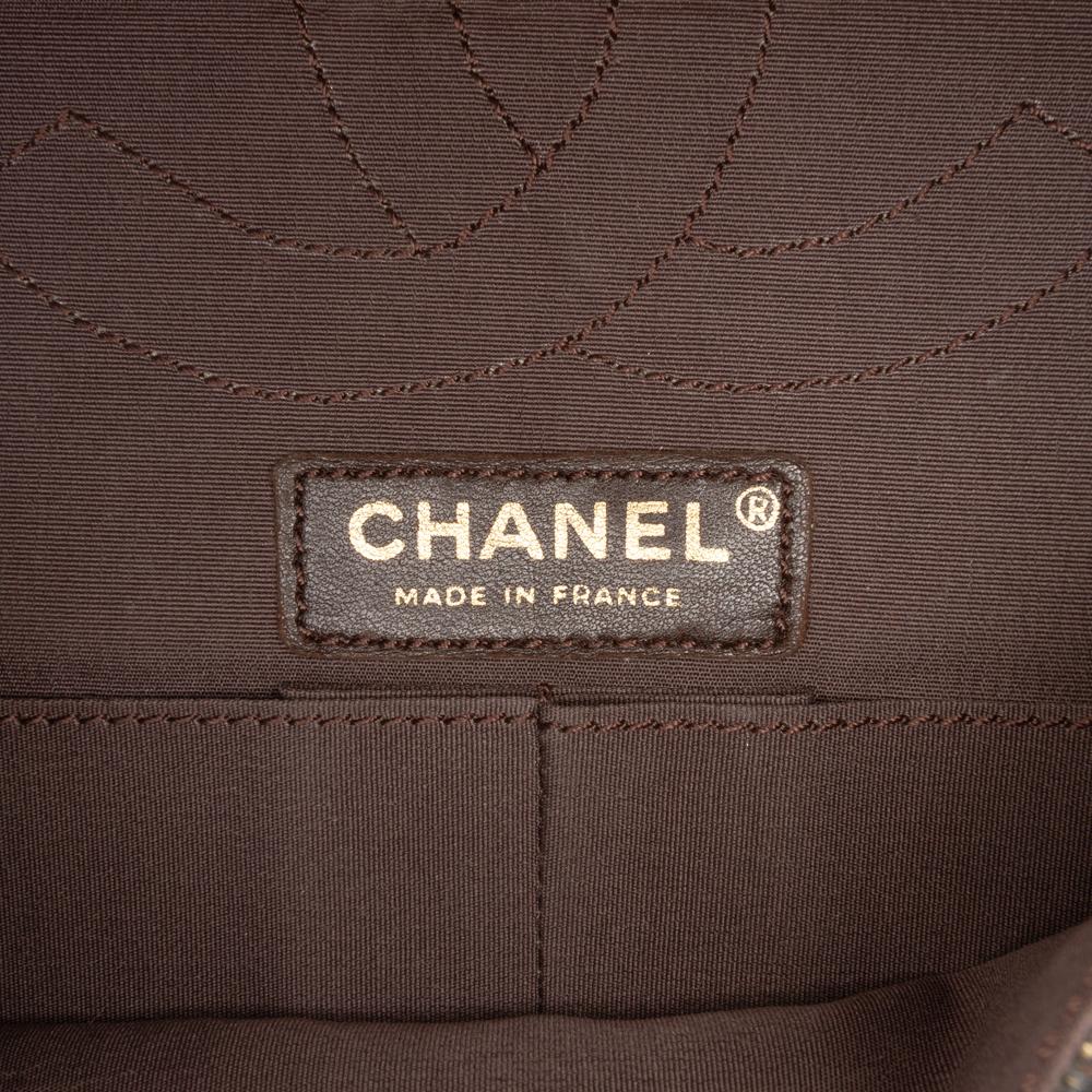 Chanel AB Chanel Black Tweed Fabric Paris Shanghai 2.55 Icons Lacquered Double Flap 225 France