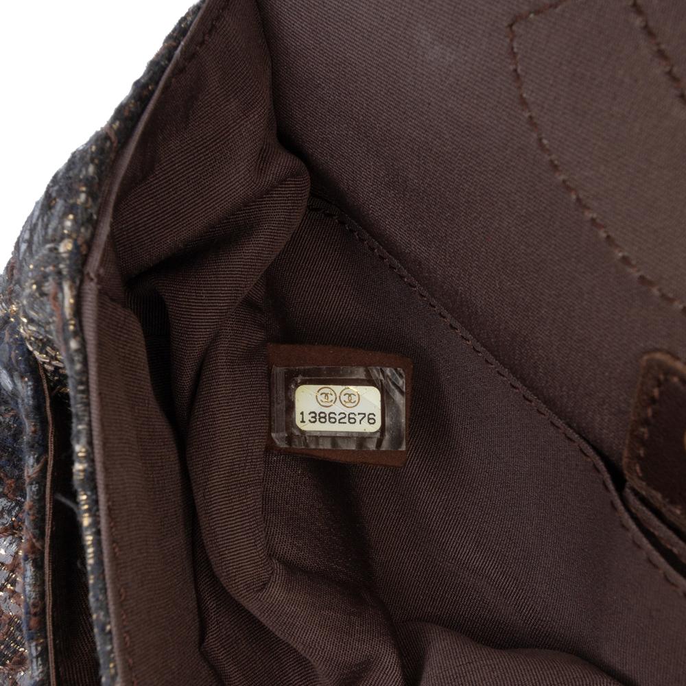 Chanel AB Chanel Black Tweed Fabric Paris Shanghai 2.55 Icons Lacquered Double Flap 225 France