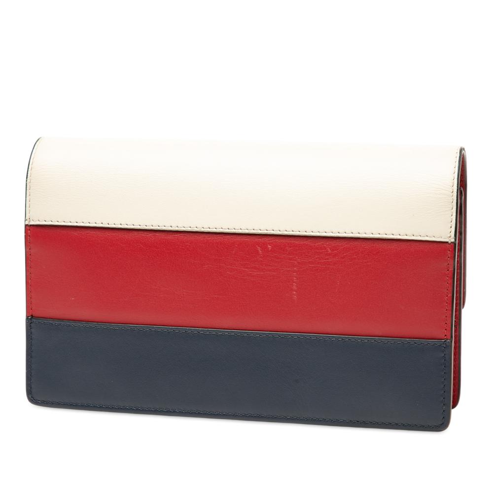 Gucci B Gucci Red Calf Leather skin Queen Margaret Wallet on Chain Italy