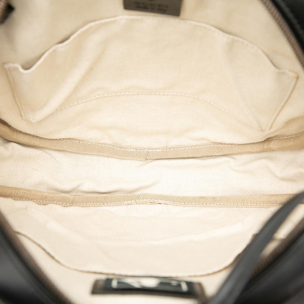 Gucci B Gucci Black Calf Leather MLB LA Angels Round Backpack Italy