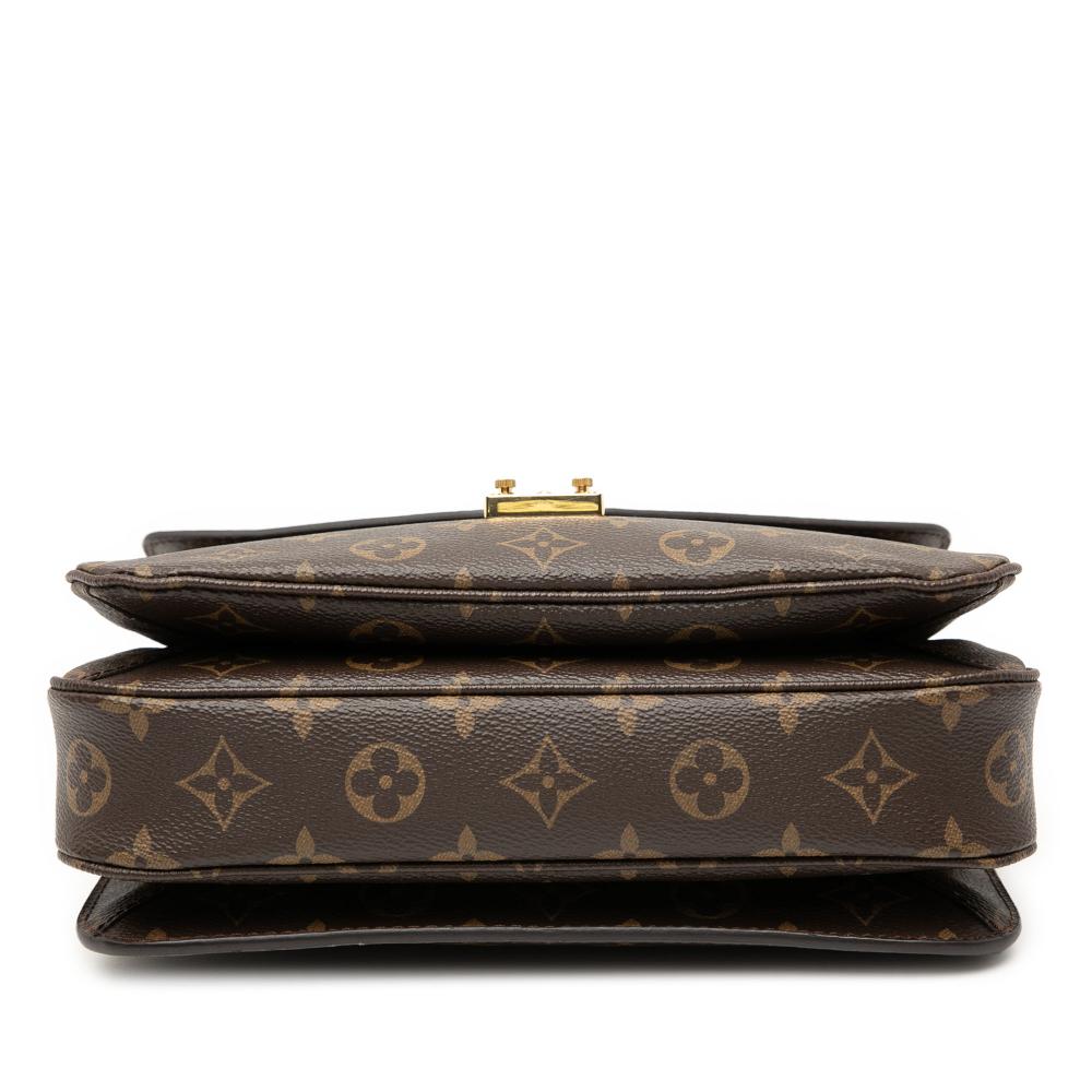 Louis Vuitton B Louis Vuitton Brown Monogram Canvas Fabric Monogram Pochette Metis Italy