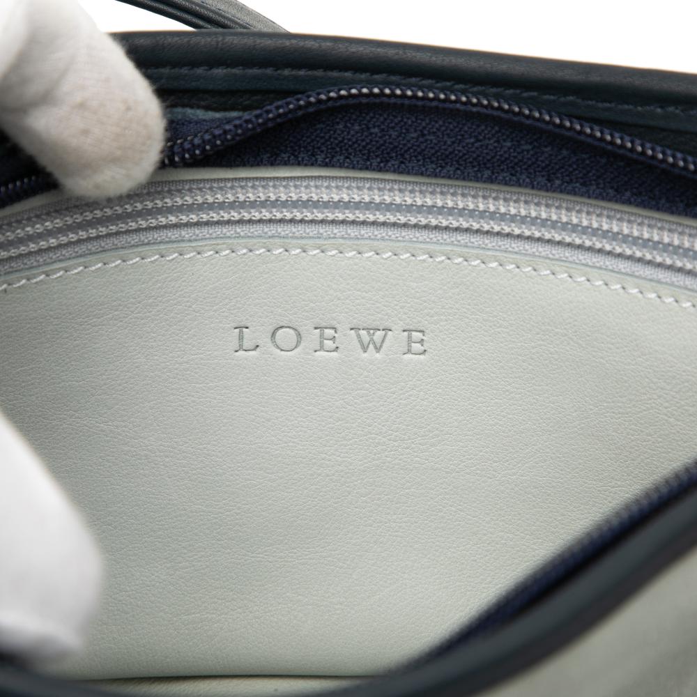 Loewe B LOEWE Gray Light Gray with Black Suede Leather Anagram Switching Shoulder Bag France