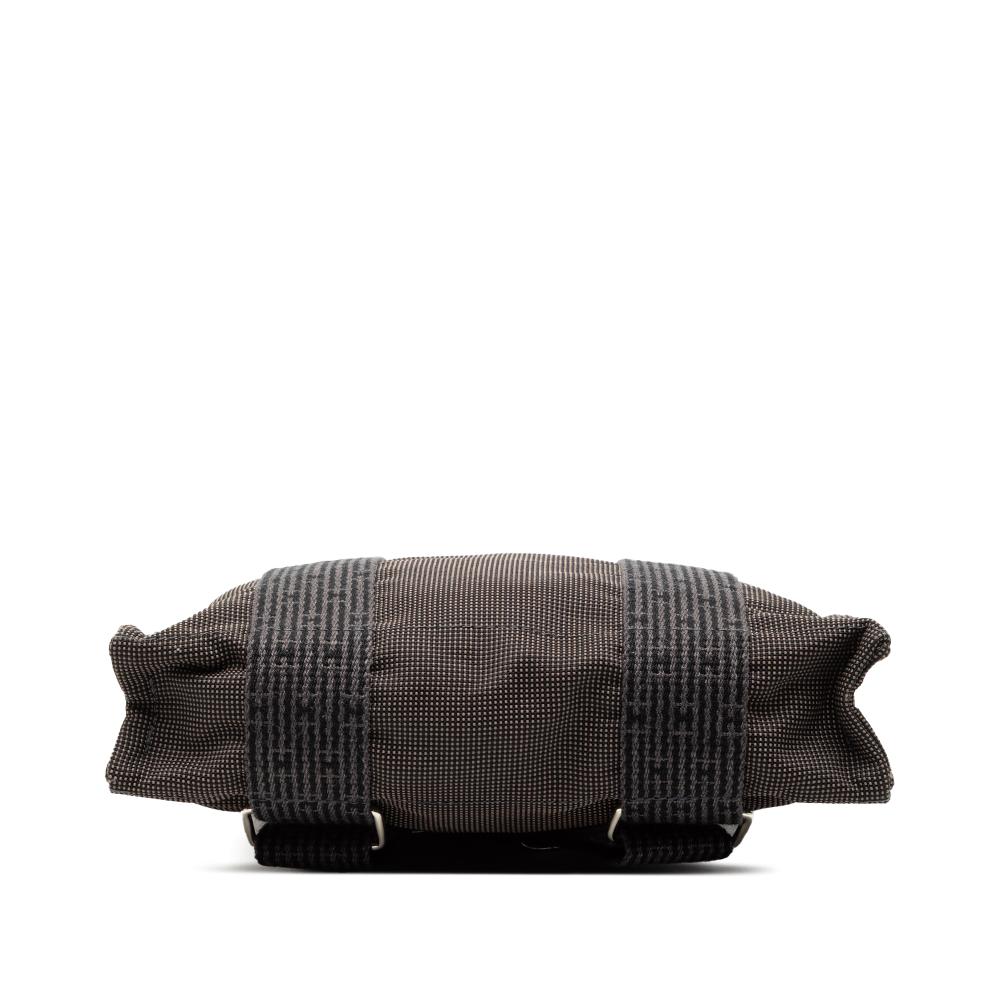 Hermès AB Hermès Gray Canvas Fabric Herline Backpack PM France