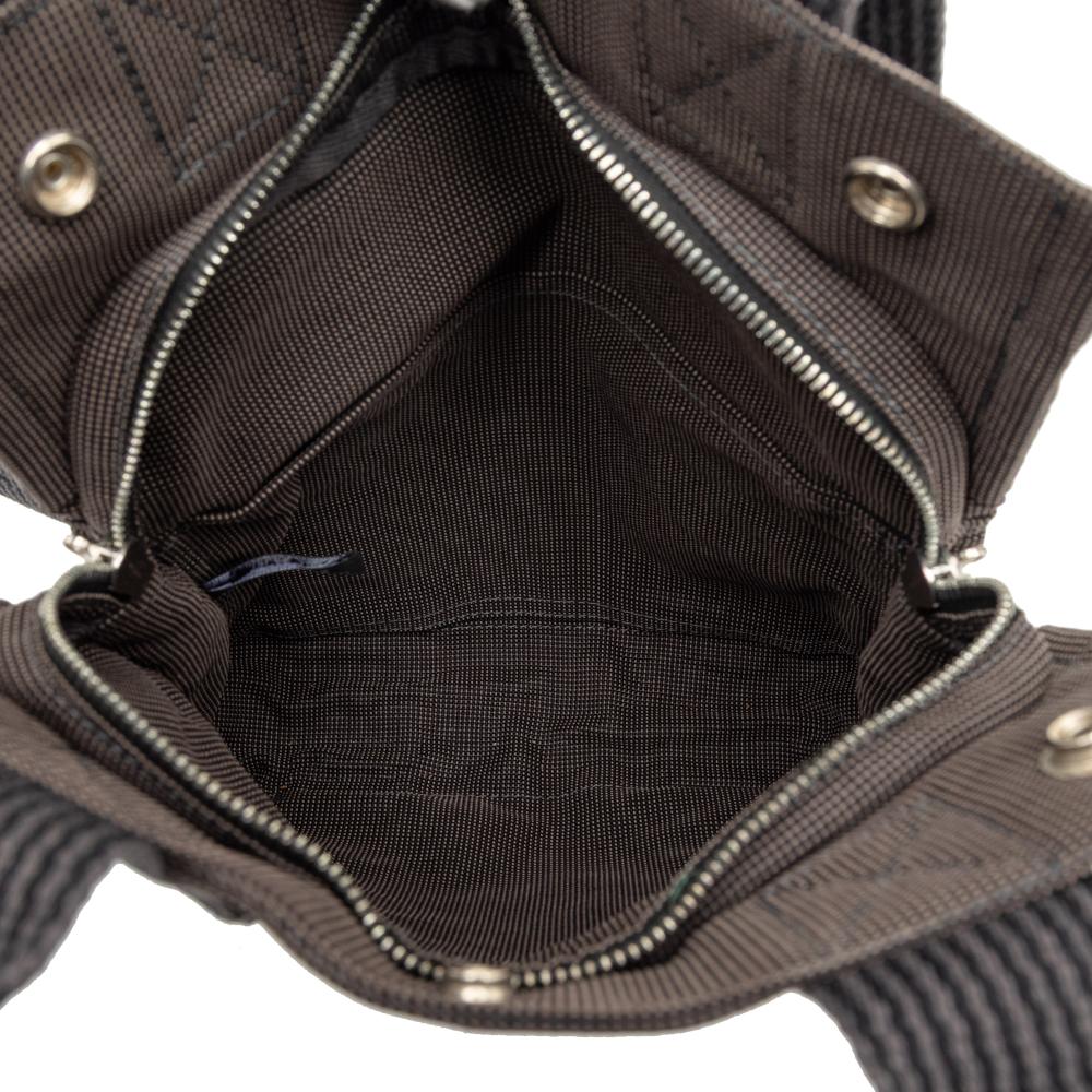 Hermès AB Hermès Gray Canvas Fabric Herline Backpack PM France