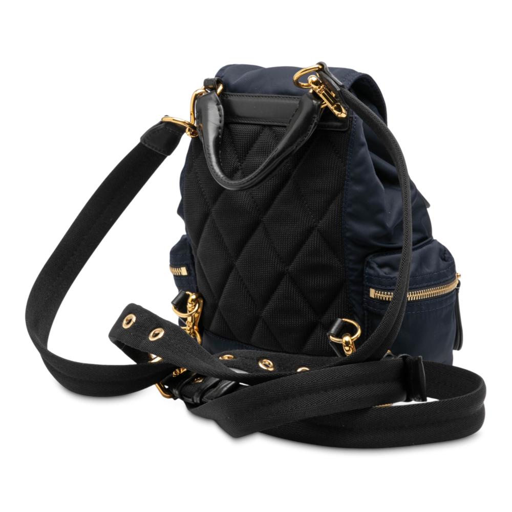 Burberry B Burberry Blue Navy Nylon Fabric Small Rucksack Backpack Romania