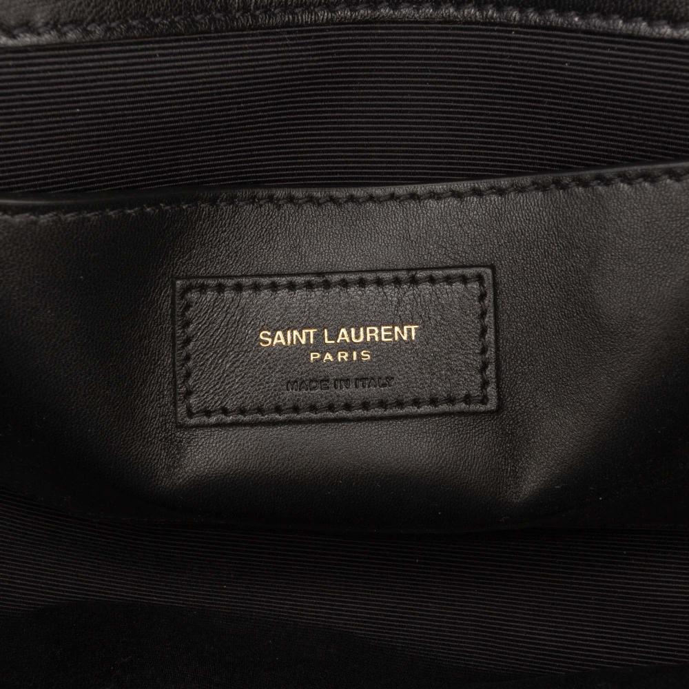 Saint Laurent AB Saint Laurent Blue Tweed Fabric Small Monogram Kate Crossbody Italy