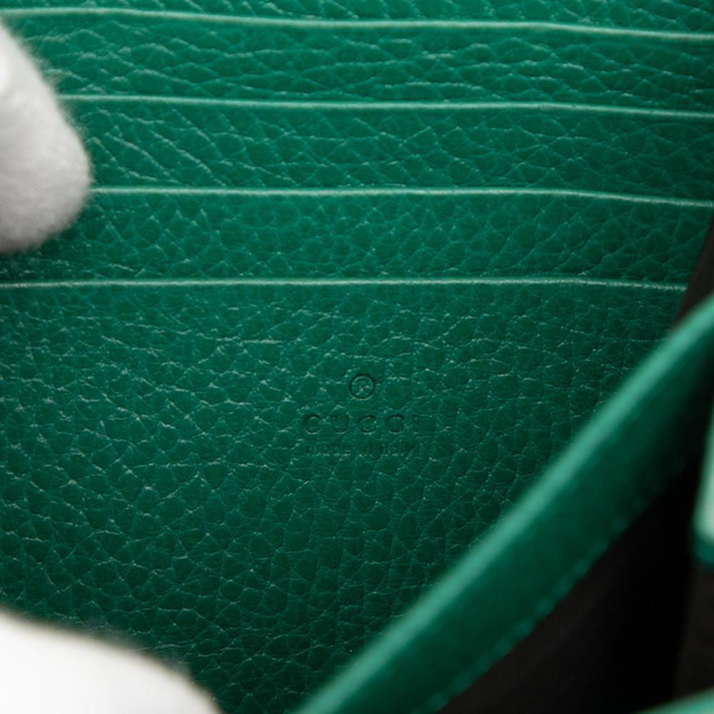 Gucci AB Gucci Green Calf Leather Dionysus Wallet on Chain Italy